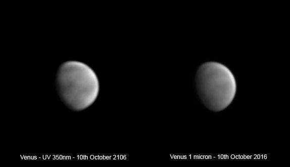 Venus at 350nm ultra-violet and 1000 nm near infrared wavelengths GSTAR-EX2
